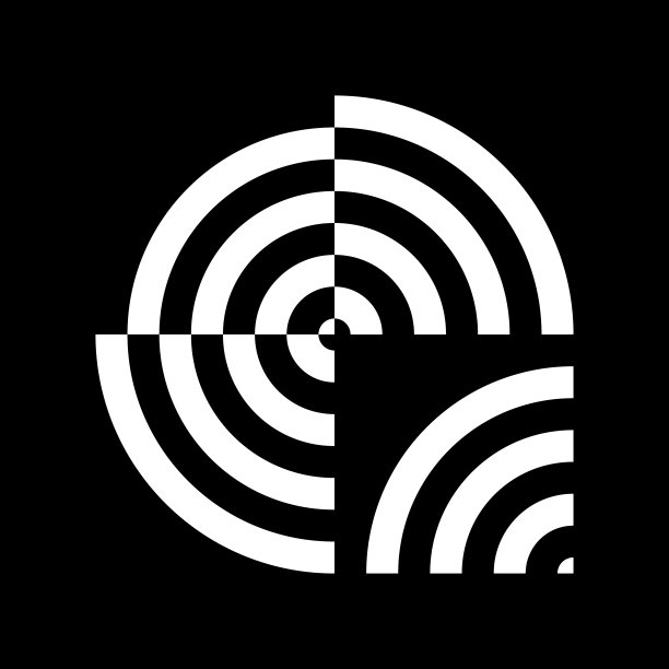 抽象背景与破碎的圆，几何形状和弧。适合办公室装修。咖啡馆或无线区域的艺术海报。图片下载