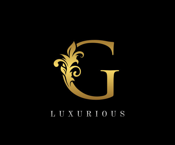奢华华丽的G字母图标设计。图片下载