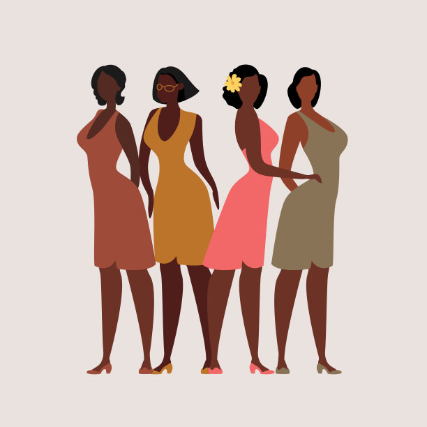 年轻的黑人妇女性感的模特女人在时装服装。图片下载