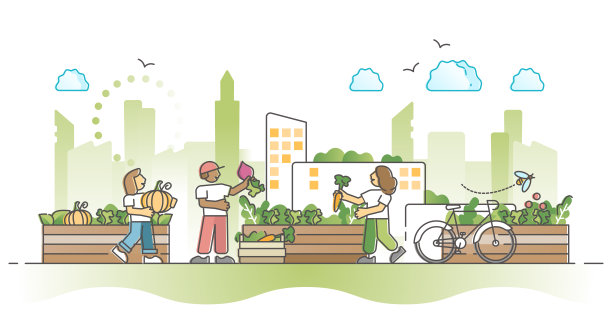城市园林和农业在城市环境中概述概念图片下载