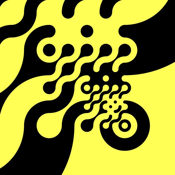 黑色和金色制造了有趣的曲线图案、形状和设计图片下载