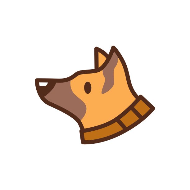 狗头矢量图标插图图片下载