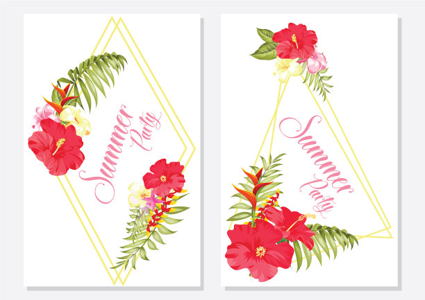 花设置婚礼邀请保存日期图片下载