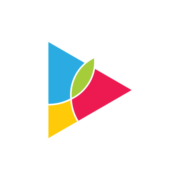 三角形几何彩色形状标志图片下载