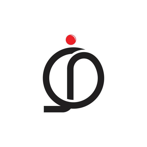 抽象字母OJ圆形线条标志图片下载