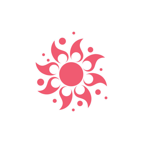 太阳曲线漩涡几何温暖炎热的符号图片下载