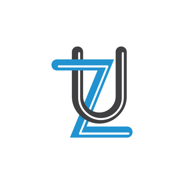 字母uz连接条纹标志图片下载
