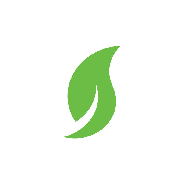 字母几何简单的叶子标志图片下载