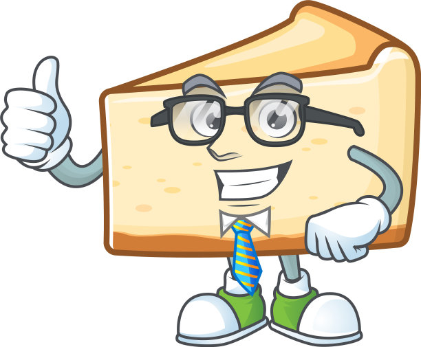 卡通奶酪蛋糕设计成功的商人图片下载