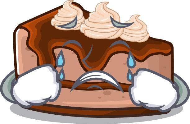 巧克力芝士蛋糕卡通人物概念图片下载