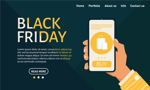 黑色星期五摘要网站模板图片下载