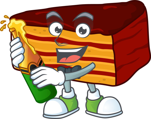 Dobos蛋糕烤面包和一瓶啤酒图片下载