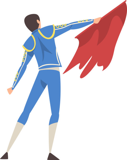 看斗牛士与红斗篷斗牛士图片下载