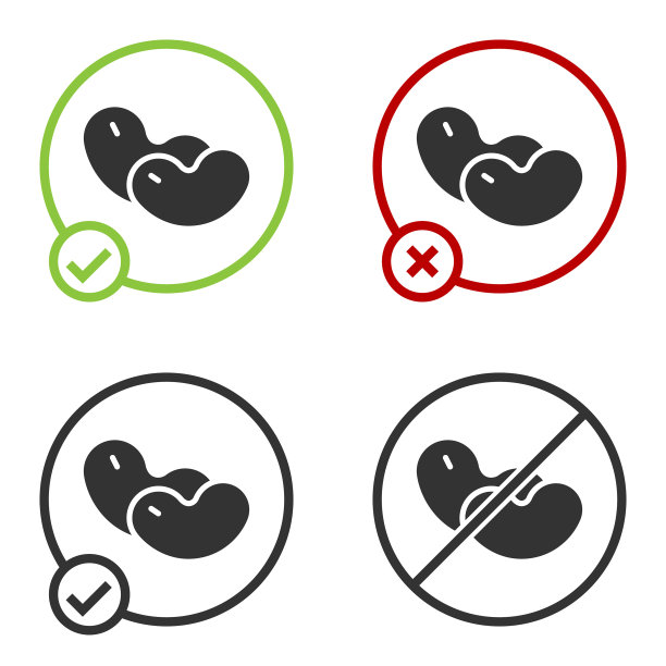 黑豆图标孤立的白色背景图片下载