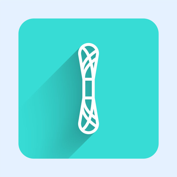 白色线纱图标孤立有长影子图片下载