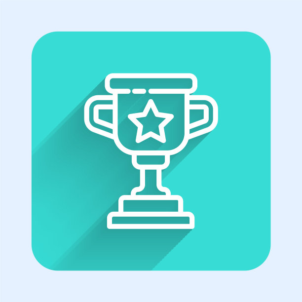 白线奖杯图标孤立与长图片下载