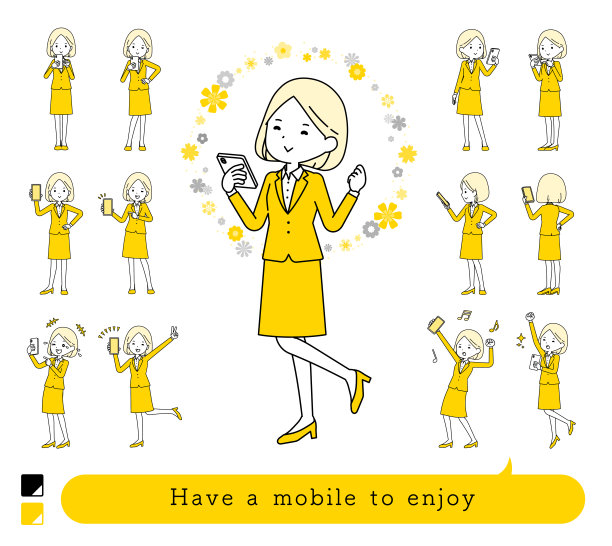 双色西装商务女性图片下载