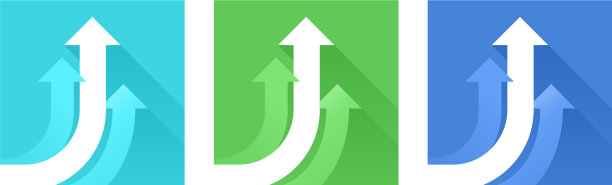 不同颜色的抽象箭头图片下载