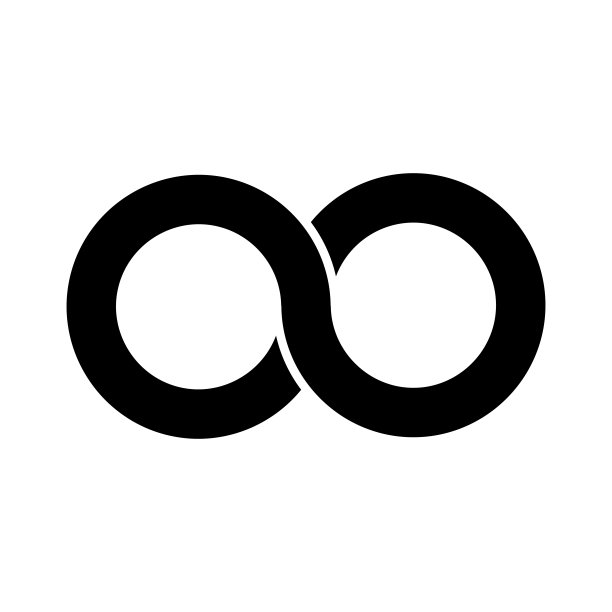 ∞符号。无限标志和无限标志的概念。矢量插图。黑色图标孤立在白色背景。图片下载