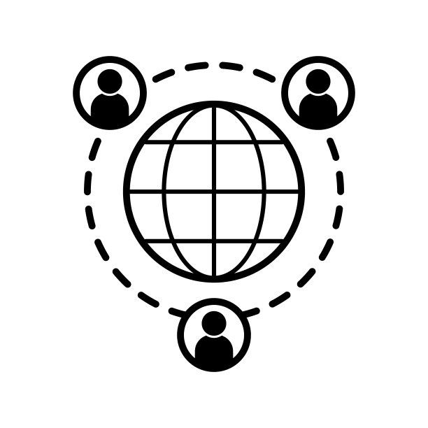 全球通信图标。国际科技企业概念符号。矢量插图。图片下载