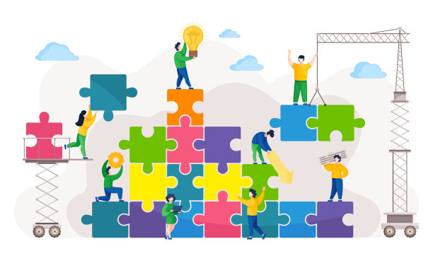 联合工作的集团业务伙伴图片下载