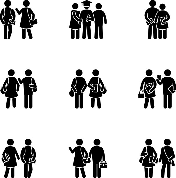 同学字形图标图片下载