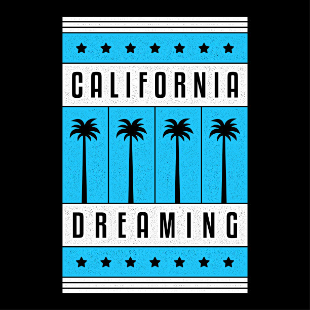 加州梦复古印花复古垃圾图片下载