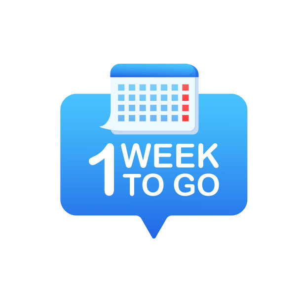 一周后，在白色背景下进行隔离。日历图标。矢量插图。图片下载