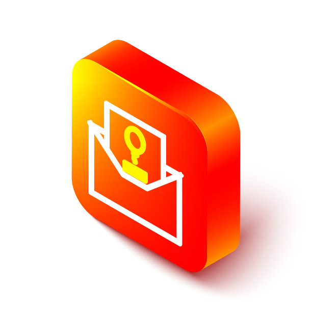 等距线邀请图标孤立在白色上图片下载