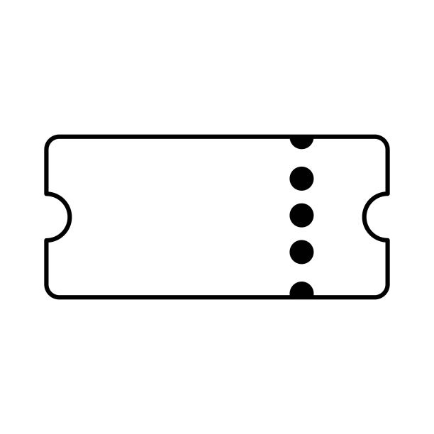 票大纲艺术图标在黑色。优惠券，电影符号平细线插图标志孤立在白色背景上。简单的图形，标志，应用程序和网页设计。向量EPS 10图片下载