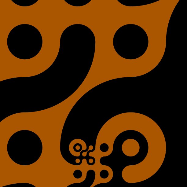 黑色和金色制造了有趣的曲线图案、形状和设计图片下载