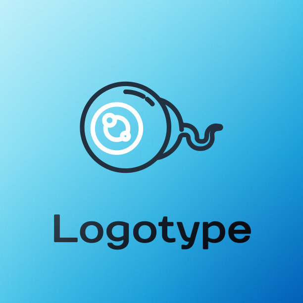 线眼图标孤立在蓝色背景快乐图片下载