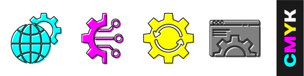 设置地球仪和齿轮算法齿轮图片下载