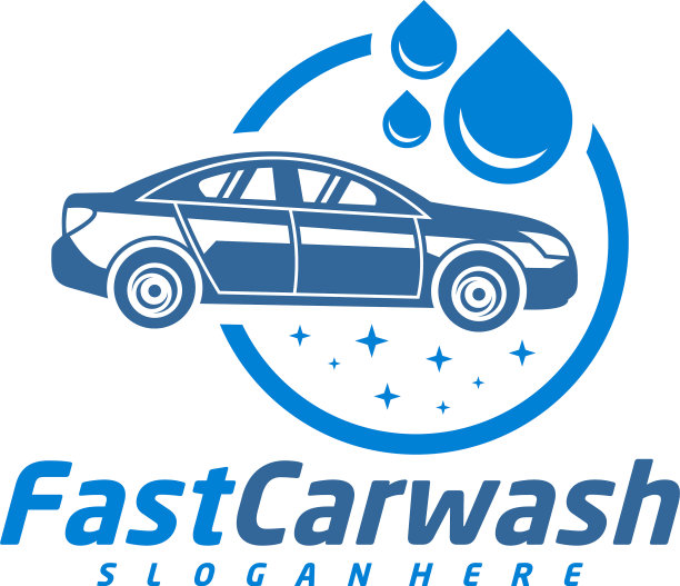 洗车标志设计概念汽车图片下载