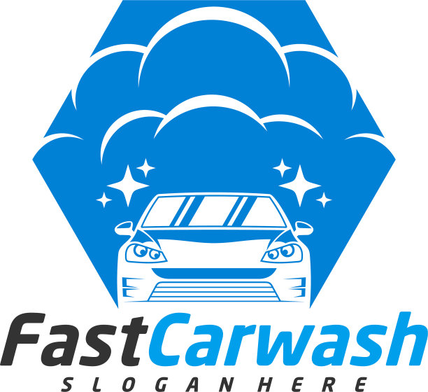洗车标志设计概念汽车图片下载