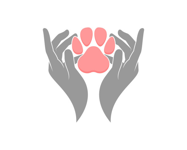 用宠物爪子放在中间的护手图片下载