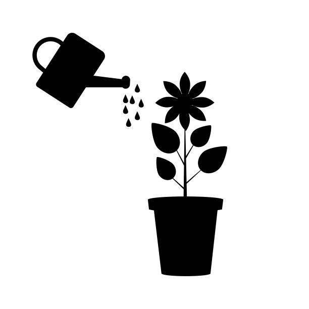 花盆喷壶。矢量插图孤立。自然插图。股票的形象。每股收益10。图片下载