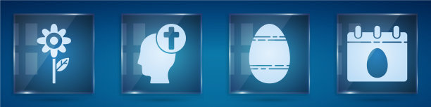 花人头与基督教十字架图片下载