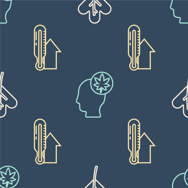 设置叶线或叶气象温度计图片下载