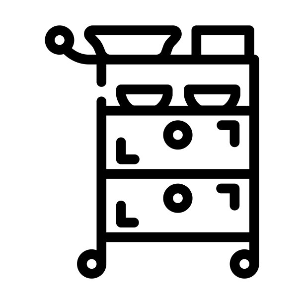 电车航空食品线图标矢量插图图片下载