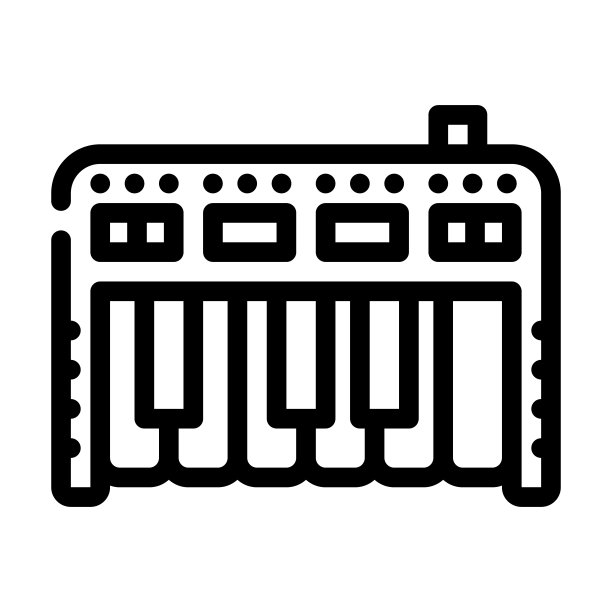 合成器仪器线图标矢量图线图片下载