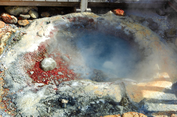 地狱谷，日本北海道立别市活火山图片下载