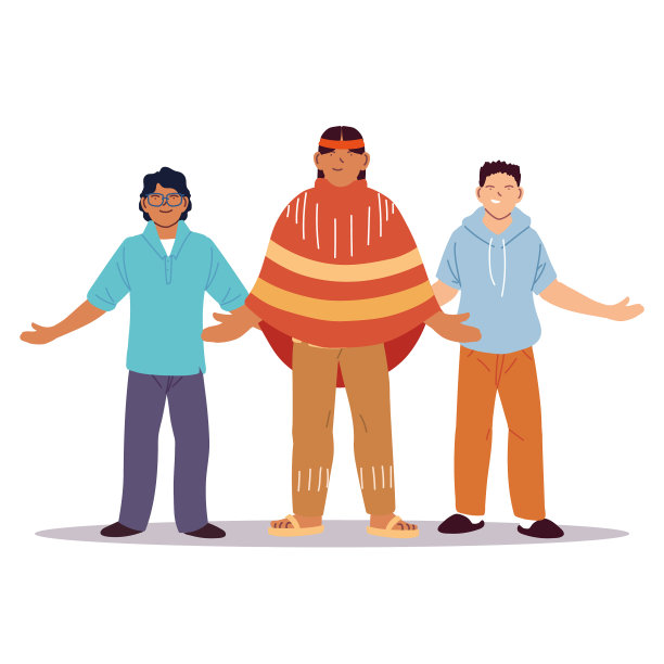 多民族人群站在一起图片下载