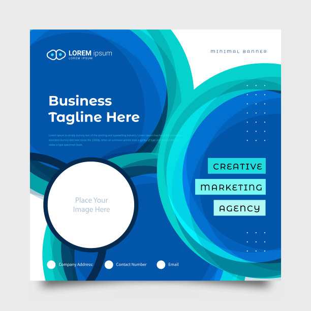 企业业务营销马赛克风格的社交媒体张贴横幅图片下载