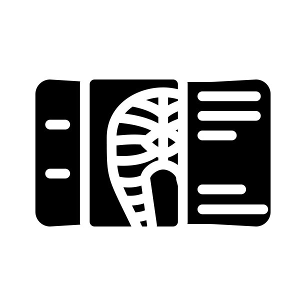 鱼盘航空食品字形图标矢量插图图片下载