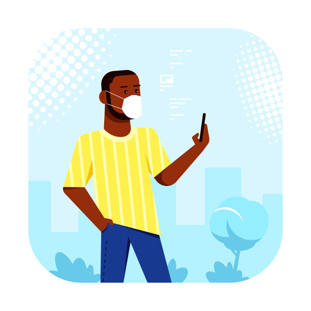 在伦敦，戴着智能手机的人戴着口罩图片下载