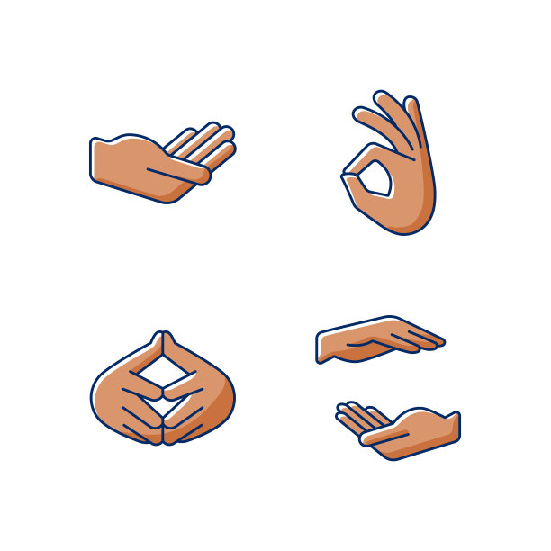 手势RGB颜色图标设置图片下载