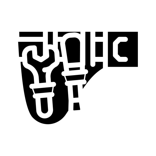 工具字形图标矢量插图的组织者图片下载