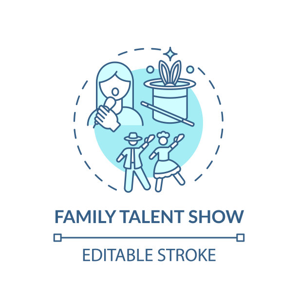 家庭才艺秀概念图标图片下载