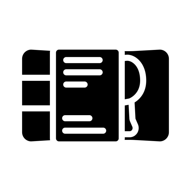 鸡肉航空食品字形图标矢量插图图片下载